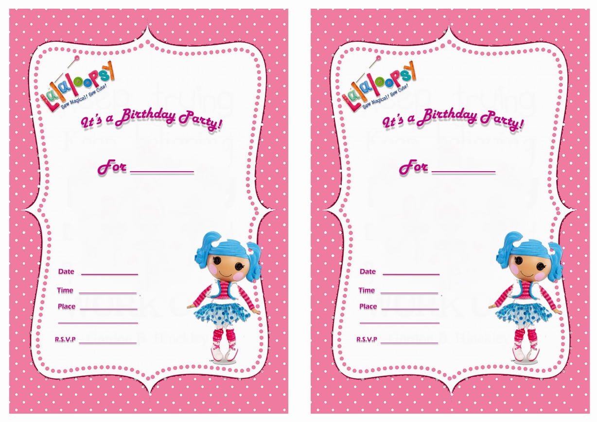 Free Lalaloopsy Birthday Invitations â Bagvania Free Printable